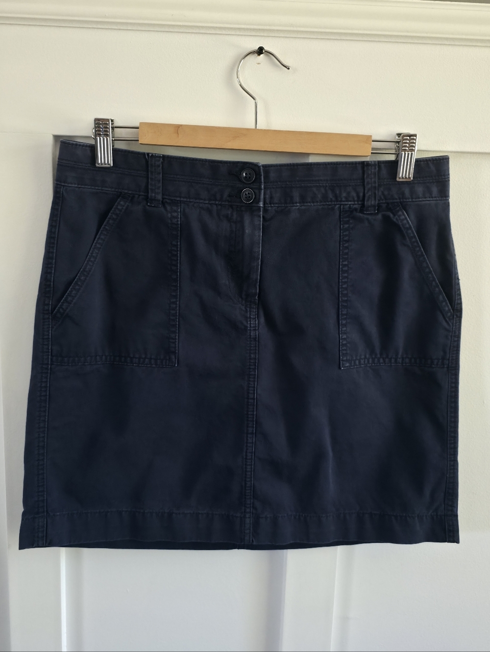 Tommy Hilfiger Preppy Navy Utility Skirt, 100% Cotton, Y2K/2000 Style, Size 6 - Picture 2 of 12